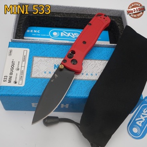 Cuchillo Profesional de Grado Industrial con Grabado Láser TREDKNIX BUGOUT Mini 533 para Camping, Personalizado OEM, con Hoja S30V y Punta de Nailon y Vidrio - Product Image 1