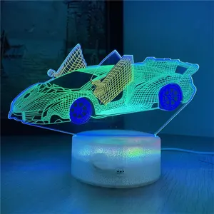 لعبة منطقة ألعاب 3D ليلة ضوء هدية مكتب الإعداد الإضاءة ديكور على الطاولة لعبة وحدة أيقونة شعار مصباح لجهاز الاستشعار