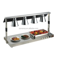 Lampes chauffantes LED commerciales dorées pour le maintien au chaud des pizzas et des plats de buffet, avec un design moderne et une conservation de la chaleur Gehong ABC-002