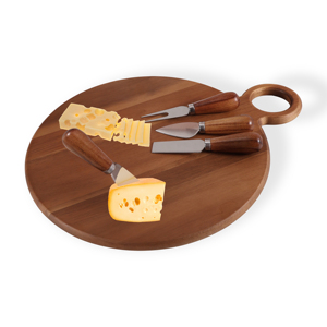 Vòng Acacia Charcuterie Hội Đồng Quản Trị Pho Mát Phục Vụ Platter Với 3-Mảnh Pho Mát Dao Bộ Pho Mát Bộ Quà Tặng - Product Image 5