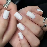 Faux ongles à presser marron café, style minimaliste automne, pour usage quotidien, pose facile en 5 minutes, DIY, courts, forme amande, en ABS, vente en gros