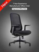 Chaise de bureau ergonomique de luxe avec soutien lombaire, chaise de travail exécutive en maille
