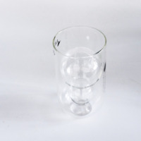 Diffuseur de luxe en roseau bouteille en verre double couche transparent borosilicate aromathérapie diffuseur de bouteille en verre vide