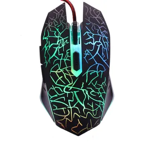 Mouse Game Bercahaya LED, Mouse Gaming 2400Dpi dengan Kabel USB untuk MAC