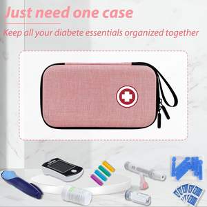 Étui <span class=keywords><strong>de</strong></span> voyage pour fournitures diabétiques, pour kit <span class=keywords><strong>de</strong></span> surveillance <span class=keywords><strong>de</strong></span> la <span class=keywords><strong>glycémie</strong></span> avec lecteur, bandelettes <span class=keywords><strong>de</strong></span> test <span class=keywords><strong>de</strong></span> <span class=keywords><strong>glycémie</strong></span>, dispositif <span class=keywords><strong>de</strong></span> ponction, lingettes alcoolisées - Product Image 3
