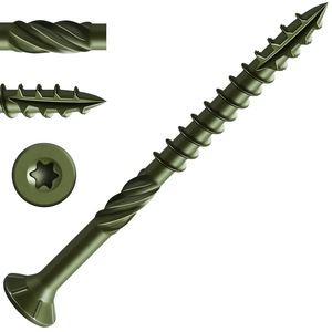 Tornillo para Madera Epoxi Verde Yu Biao de 8-10 mm, Cabeza Plana Torx, Resistente a la Corrosión, para Uso en Exteriores - Product Image 2