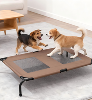 Lit carré pour chien sur mesure, respirant, en maille, rafraîchissant, écologique, durable, imperméable, surélevé, amovible et lavable