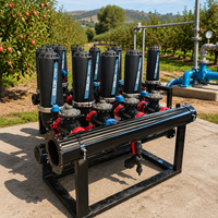 Filter Cakram Penyaring Air Irigasi Pertanian Otomatis Premium High Flow 80LPH dengan Sistem Backwash