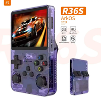 Console de jeux portable R36S Open Source Linux 128 Go PSP N64, lecteur de jeux vidéo de poche Arkos 2.0 R36S 3,5 pouces rétro 64 Go