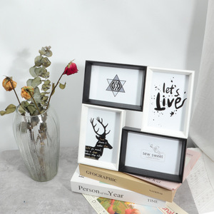 4 pièces <span class=keywords><strong>6</strong></span> pouces combinaison gratuite cadre Photo cadre Photo famille mur Photo pour la décoration de la maison mariage taille personnalisable - Product Image 4