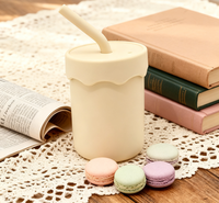 Tasse à boire en silicone étanche avec couvercle résistant à la chaleur sans BPA écologique pour une utilisation unisexe en plein air et au gymnase