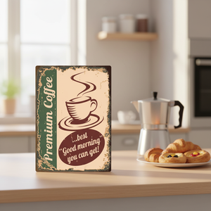 Art mural en métal personnalisé vintage |   Œuvre d'art en fer imprimée aux UV pour café/maison |   Décoration imperméable 30x20cm (OEM/ODM acceptés) - Product Image 3