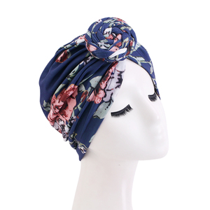 GTOP venta al por mayor logotipo personalizado nudo trenzado turbantes diademas patrón de flores cabeza envoltura estampados africanos turbante sombrero para <span class=keywords><strong>mujer</strong></span> - Product Image 4