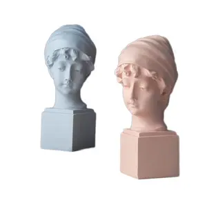 Patung Seni Rumah Kantor, Patung Dekor Patung Anak Perempuan Inggris Karakter Yunani, Patung Abstrak Gypsum Resin Kreatif, Meja Seni Rumah