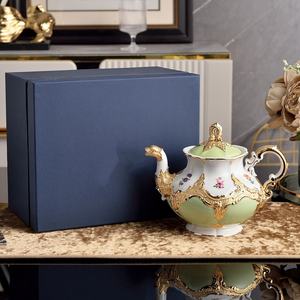 Hot Sale American Style Gold Ceramic <b>Coffee</b> Set with <b>Tea</b> <b>Pot</b> Milk <b>Pot</b> & <b>Sugar</b> <b>Pot</b>-Portable for Gift & Home Use - Product Image 2