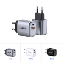 Adaptateur secteur pour téléphone portable Tommox 20W haute vitesse, adaptateur de charge portable, chargeur rapide USB C type GaN
