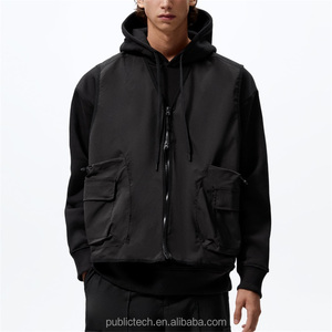 Gilet cargo utilitaire 100% polyester avec poches plaquées, personnalisé, pour homme - Product Image 1