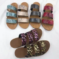 Sexy Leopard Print Outdoor Sandals and Women's Slippers in Summer