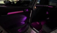 Pour Volkswagen VW Arteon 2019-2020, éclairage ambiant dynamique, style carbone/bois, accessoires de mise à niveau de l'éclairage intérieur LED de la voiture