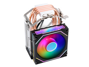QiuzAim 12V RGB <span class=keywords><strong>CPU</strong></span> Air <span class=keywords><strong>Cooler</strong></span> torre 4 tubi di calore Design con 90mm ventola PWM compatibile con schede madri AM5/LGA1700 - Product Image 3