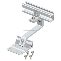 Support de fixation en aluminium réglable pour tuiles solaires, pour système de montage sur rail de panneaux photovoltaïques sur toit en pente |   Art Sign
