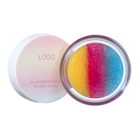 Crème Minérale Exfoliante et Hydratante Végane Bio aux Fruits Fraise Pêche Marque Blanche, Gommage Lèvres Rose Arc-en-ciel
