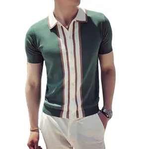 Chất Lượng Cao Tùy Chỉnh Logo Cổ Áo Sơ Mi Golf Polo T Shirt Viscose Polo T-shirts Đồng Bằng Mens Dệt Kim Polo Áo Sơ Mi