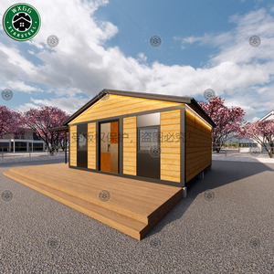 Maison préfabriquée modulaire personnalisée avec revêtement en bois, structure en acier, conteneur habitable portable avec auvent - Product Image 5