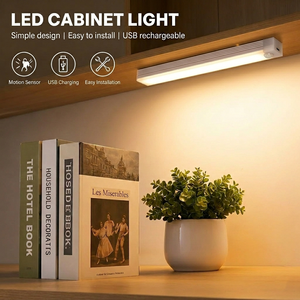Smart Motion Sensor Under Cabinet <b>Light</b> Slim PC <b>LED</b> <b>Light</b> Bar 3-Color Temperatures Stepless Dimming, Kitchen and Wardrobe <b>Light</b> - Product Image 6