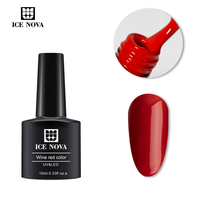 ICE NOVA Mec Vin Rouge Couleur Gel Polonais Semi Permanent UV LED 10ml/15ml/1kg En Vrac Vernis Émail Private Label Hema/Tpo/Hpma Free
