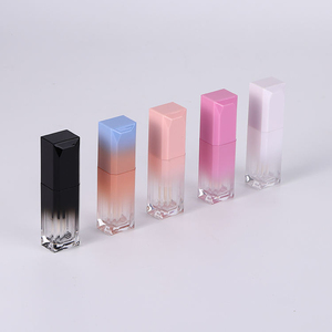 Luxury High Quality Black pink White Gradient square Empty Lip Tint Packaging Liquid Blush Lipgloss <b>Tubes</b> Highlighter Container - Product Image 6