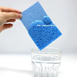 Sản phẩm mới nổ nhà bếp cellulose chà miếng bọt biển bột gỗ bông hộ gia đình Sản phẩm làm sạch - Product Image 4