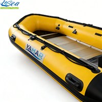 Perahu Karet PVC C A380 12mm Buatan China, Dapat Disesuaikan, 380cm 12ft, Kapasitas 6 Orang, Dilengkapi Lantai Aluminium untuk Laut Samudra