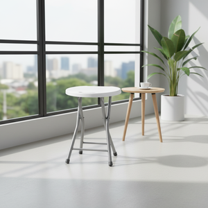 Chaise pliante ronde blanche compacte et facile à transporter avec structure métallique, <span class=keywords><strong>de</strong></span> fournisseurs chinois populaires aux États-Unis - Product Image 6