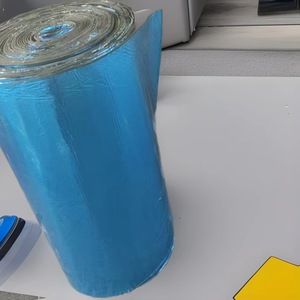 Blue Aluminum Foil Adhesive <b>Backing</b> Rubber Plastic <b>Board</b> 2m x 50cm Soundproof Panel Car Insulation Damping Material - Product Image 1