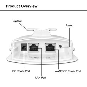 จุดเชื่อมต่อ WiFi แบบรอบทิศทาง2.4GHz 5g 1200Mbps พลังงานสูงครอบคลุม WiFi กลางแจ้ง AP - Product Image 6