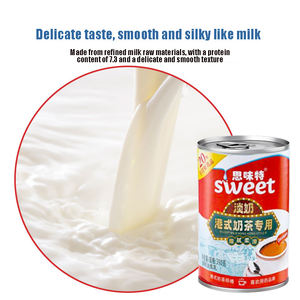Modulation du thé de style Hong Kong Lait condensé Lait évaporé plein rempli 390g Boîtes Protéines 7.3 Lait évaporé - Product Image 3