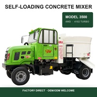 Camion malaxeur à béton sur mesure 3m3 avec moteur diesel et tambour réversible pour usage agricole