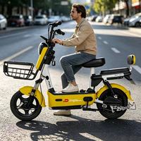 Vélo électrique urbain à trois vitesses pour adultes pas cher, modèle KUMA, cadre en acier carbone, suspension avant, moteur sans balais 800W, haute vitesse