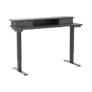 Mobilier de <span class=keywords><strong>bureau</strong></span> à domicile Poste de travail électrique réglable en hauteur <span class=keywords><strong>Bureau</strong></span> debout avec double tiroir Table debout avec étagère de <span class=keywords><strong>rangement</strong></span> - Product Image 5
