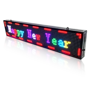 Programmable LED Sign P10 LED Display 39" X 7.5" Full Color Message Board High Resolution LED Scrolling Display For Advertising