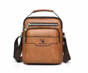 Bolso Mensajero Cuadrado Pequeño <span class=keywords><strong>de</strong></span> Cuero PU, Impermeable, <span class=keywords><strong>de</strong></span> Diseño, con Múltiples Bolsillos, para <span class=keywords><strong>Hombre</strong></span>, <span class=keywords><strong>de</strong></span> Negocios - Product Image 2
