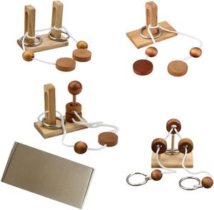 Puzzle en <span class=keywords><strong>corde</strong></span> en <span class=keywords><strong>bois</strong></span> classique Set Ring Puzzles String Solution <span class=keywords><strong>Casse</strong></span>-tête central pour adultes/enfants Jeu - Product Image 5