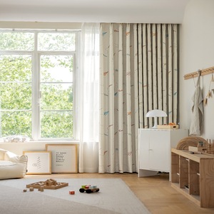 Camera dei bambini oscuranti <span class=keywords><strong>oro</strong></span> nero cartone animato Ready-Made <span class=keywords><strong>tende</strong></span> crema spazio digitale eco-friendly insonorizzate campano stampato <span class=keywords><strong>tende</strong></span> - Product Image 1