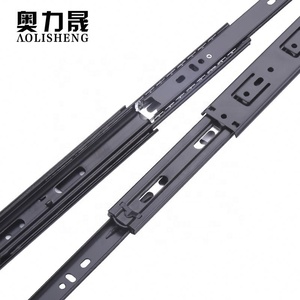 AOLISHENG 18 pulgadas longitud 35mm de ancho Color negro teniendo 35 KGS del cajón del gabinete de los muebles del lado carril de deslizamiento - Product Image 2