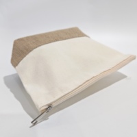 Sac à cosmétiques en toile de jute vierge par sublimation Mini pochette en lin personnalisée de haute qualité pour l'impression