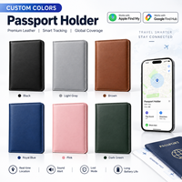 Porte-passeport intelligent avec suivi GPS, blocage RFID, portefeuille de voyage, recharge sans fil, compatible Apple Find My et Google Find Hub