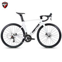 Vélo de route en fibre de carbone avec transmission électronique sans fil, freins à disque hydrauliques, 24 vitesses, jeu de roues en carbone de 50 mm, aérodynamique, sport de course