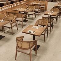 Café personnalisé pour restaurant de restauration rapide banc de canapé café commercial ensemble de meubles de cabine de restaurant en bois table et chaises
