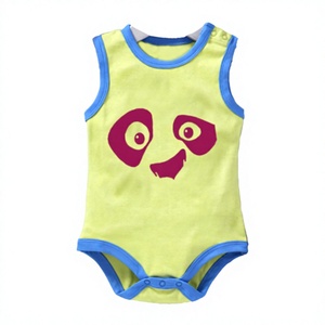 Conjunto de Mameluco para Bebé de Algodón, Bambú y Spandex, 100% Algodón, Manga Corta, Verano, Pijama Antibacterial Unisex, Venta al Por Mayor OEM - Product Image 1